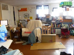 Cluttered room